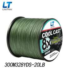LineThink 8-Strand PE Braided Fishing Line, 300m Ultra-Strong Multi-Strand Fishing Line - Army Green - View 10