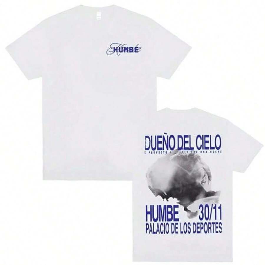 HUMBE DUEÑO DEL CIELO 2026 Nuevo Álbum Camisetas para Hombre Ropa de Moda Camisetas de Estilo Urbano Verano Casual Manga Corta - Negro - Ver 1