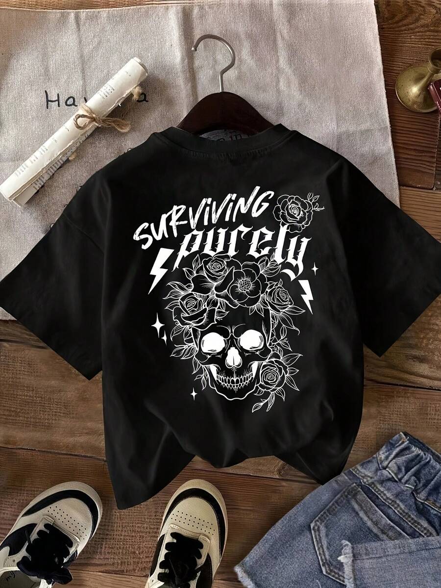 Conjunto de 3 camisetas gráficas minimalistas y casuales de Halloween para mujer, manga corta y corte alto, perfectas para el verano