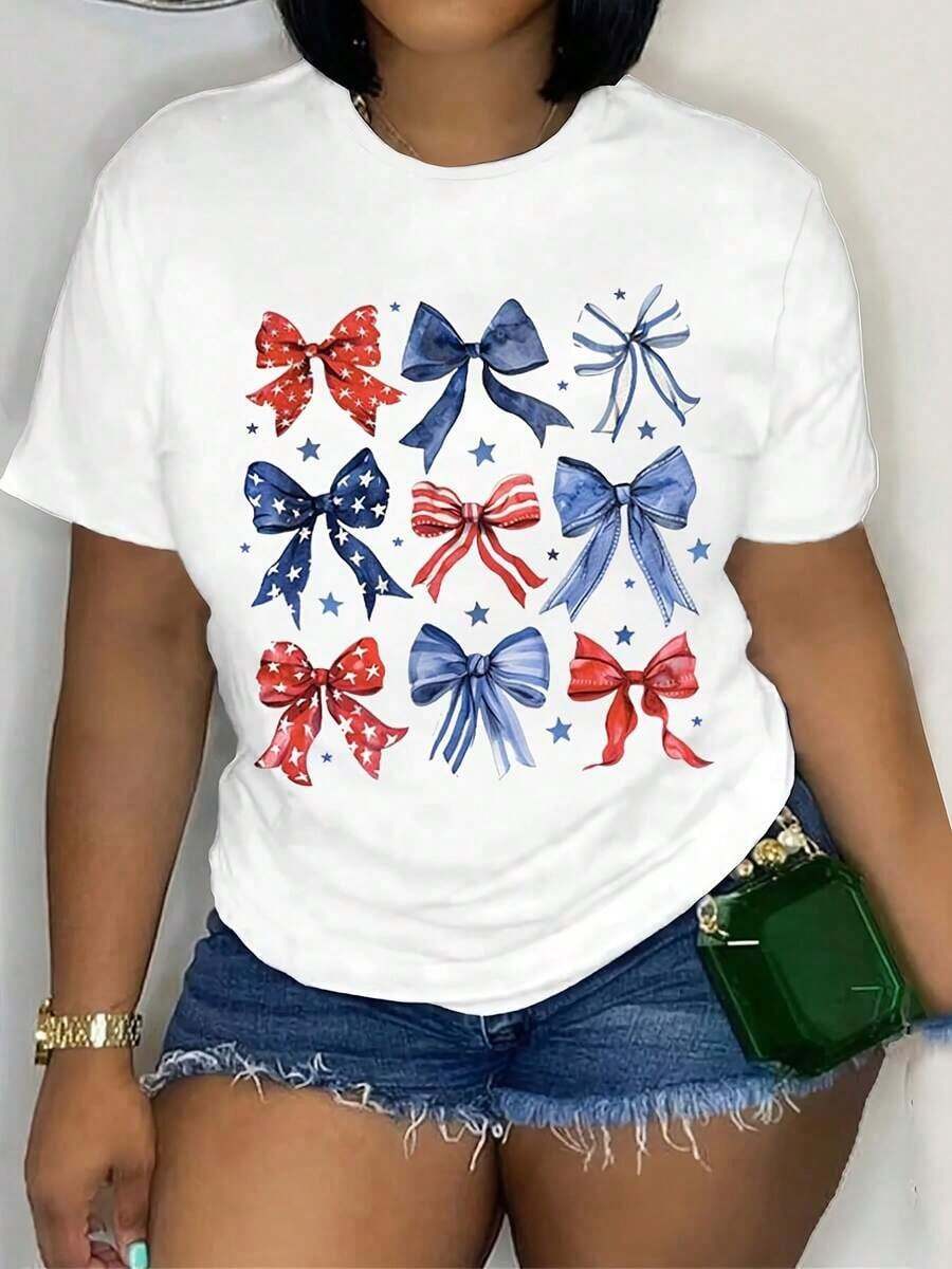 Women's Short-Sleeved T-Shirt, 100% Cotton, Soft And Breathable - Graphic Print With Teacher Theme, Casual Round Neck Top For Back To School Season, Versatile T-Shirt For Educators And Mothers, Teacher T-Shirt, Breathable And Comfortable. - 白色 - 查看 1