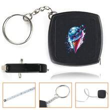 Soft Measuring Ruler Double Sided Scale Portable Retractable Tape Measure With Keychain For Body Sewing Tailor Crafting And Household Pocket Sized And Lightweight For Daily And Travel Convenience - Black - View 10