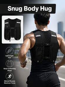 1pc Lightweight Running Vest Backpack , Unisex Sports, With Multi-Functional Storage Design, Suitable For Outdoor Hiking, Cycling, Running, Climbing And Other Sports Activities. Breathable And Water-Resistant,Back-To-School Essentials - Multicolor - View 2