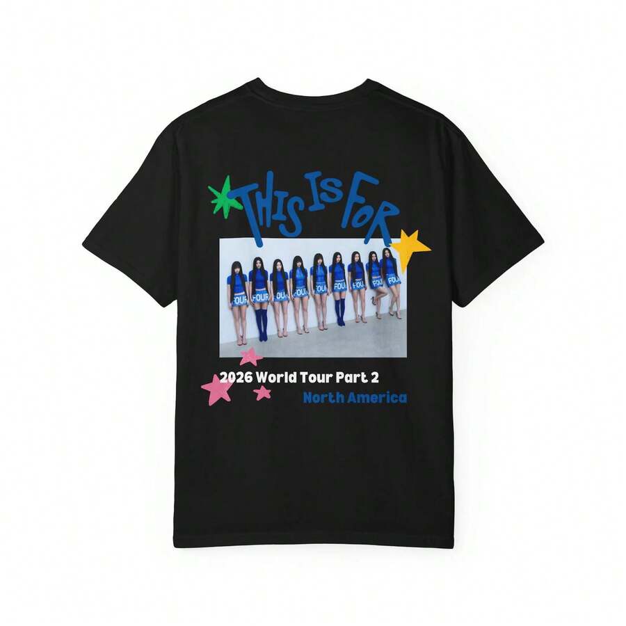LIMITED RUN Twice - This Is For North America Tour Unisex Garment-Dyed T-Shirt - 黑色 - 查看 1