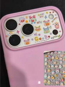 1 pièce Autocollant en résine style Ins, décalcomanie auto-adhésive amusante de petit monstre avec expression de fruits & légumes, petit monstre de dessin animé mignon avec design d'expression de légumes & fruits, autocollant décoratif DIY compatible avec coque de téléphone (inclut film d'objectif compatible 17 Pro Max) / matériel de papeterie, matériel de planification, idéal pour usage personnel et ambiance - Autocollants de papeterie de dessin animé 1 - Voir 4