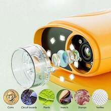 This 2-Megapixel Handheld Microscope Features 1000x Magnification, 8 LEDs, 32MB Of Storage, And A Portable USB Coin Microscope. It Can Be Used For Welding And Coin Observation, Making It An Excellent Gift For Family And Friends. - A - Ver 4