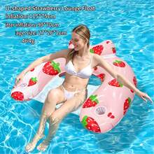 Striped Single Inflatable Pool Hammock, Thick PVC Breathable Mesh Floating Lounge Chair - Multicolor - View 9