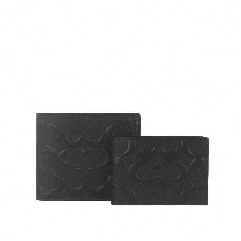 Ví nam Coach với logo cổ điển - Màu đen CR957BLK - Xem 1