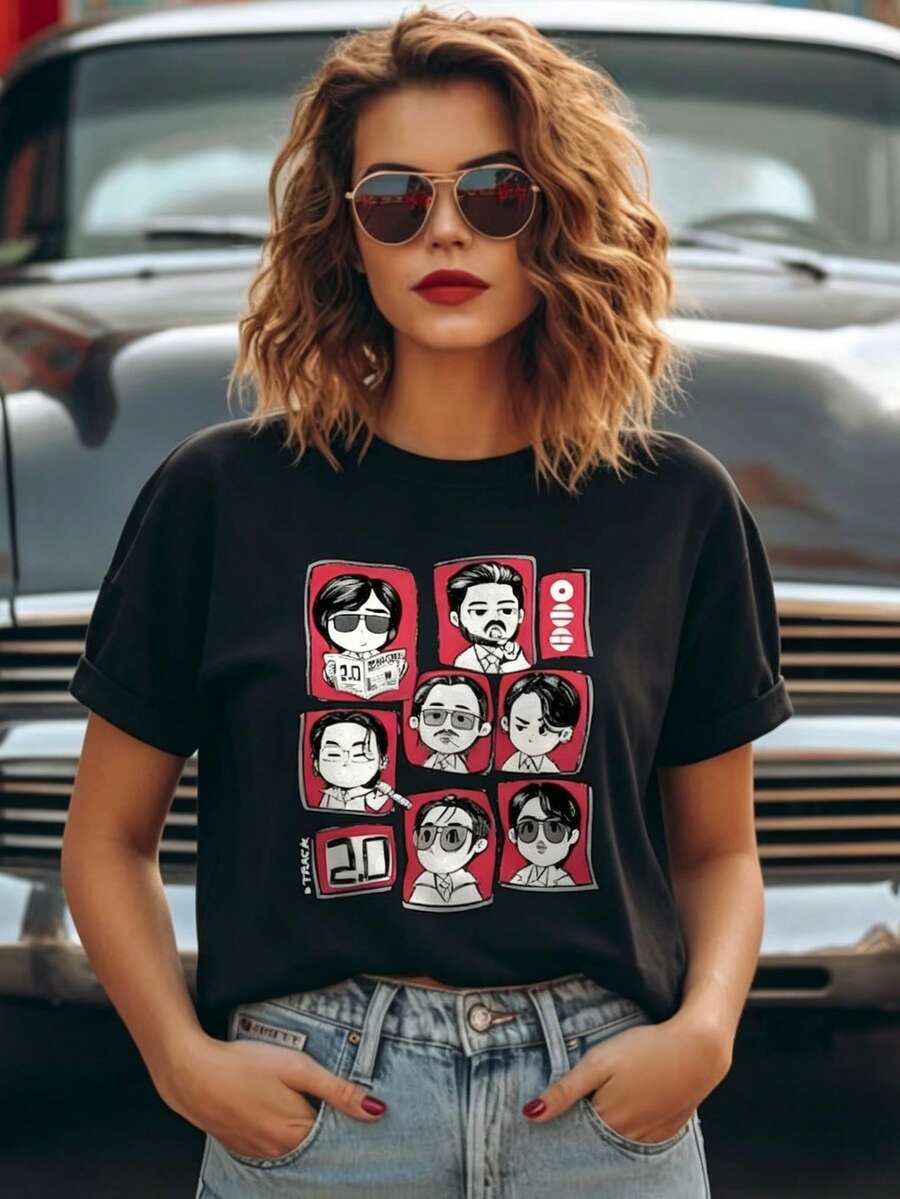 Camiseta BT .0 Arirang, udadera con estampado del grupo BT Tour 06, udadera con capucha inspirada en los fans,Embalaje individual - Negro - Ver 1