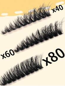 Lina DD Curl 40D 60D 80D 混款睫毛簇，豐盈蓬鬆 DIY 嫁接睫毛，可重複使用 | 適合日常、工作、派對、約會、旅行、假期、送禮 | 單簇睫毛 | 合成假睫毛 | 簇狀睫毛 | 貓眼睫毛 - DD - 查看 7