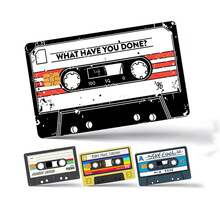1pc Random Audio Tape Credit Card Skin Stickers Set, Waterproof Debit Card Sticker 80s 90s Tape Recorder Themed Credit Card Bank Card Sticker Skins - Multicolor - View 4
