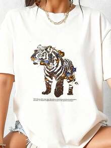 1 pieza Camiseta de Hada de Jardín para Niña de 5 Años, Linda, para 5º Cumpleaños, 180g, 100% Algodón - Blanco 3 - Ver 1