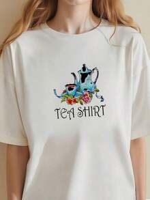 1 pieza Camiseta "En un mundo donde puedes ser cualquier cosa, sé amable", Camiseta Arcoíris "Sé amable", Camiseta "Sé amable", Camiseta "Lenguaje", Camiseta "Amabilidad", Camiseta "Acuarela Sé amable", 180g Algodón 100% - Blanco 3 - Ver 3
