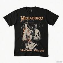 Camiseta de Parodia Política Megaduro Not War Yes Pis para Hombres y Mujeres, 100% Algodón, Manga Corta - Negro - Ver 1