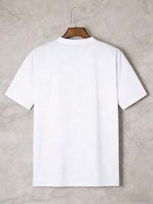 Camiseta Blanca de Manga Corta Sagitario Estampado, Algodón% Blanco, Transpirable y No Atrapasudor, Estilo Unisex, Cuello Redondo, 180g, Suave y Cómoda, Adecuada para Todas las Estaciones, como Regalo en Fiestas |   Diseño exquisito |   Suelto y cómodo |   Fácil de combinar | - Blanco - Ver 2
