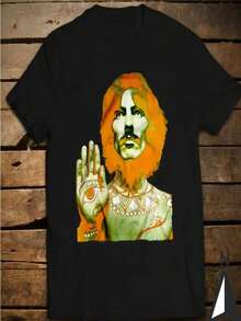 Camiseta de George Harrison, un modelo unisex muy popular, disponible en todas las tallas. El regalo perfecto para papá. - Negro - Ver 1