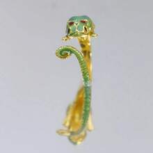 3D復古蜥蜴可調節戒指,適合休閒、派對,聖誕送給朋友的禮物 - 彩色 - 查看 11