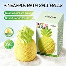 1 pieza Bola de sales de baño con aroma a piña que dura 72 horas, limpia y nutre suavemente la piel, con espuma rica, una experiencia de baño relajante y que alivia el estrés - bolas de sales de baño - Ver 1
