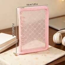 Cute A6 Photo Card Storage Album With Zipper, Sticker Organizer, Bow Pattern PVC Cover, 6-Ring Loose Leaf Photo Album, Suitable For Photo Cards And Collectibles,Back To School,Card Holder - Multi-color - View 17