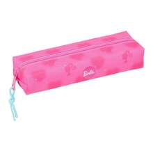 Safta | Rectangular Pencil Case Barbie Hearts With Rear Elastic Band 22 X 4 X 7 Cm (0.6 Liters), 22 Cm, School Organizer With 1 Compartment, Back To School - Pink - View 2
