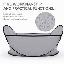 1pc Pet Shaving Haircut Bib, Dog And Cat Grooming Tools, Easy To Clean Hair, Home And Pet Salon Use Haircut Bib - Grey - View 8