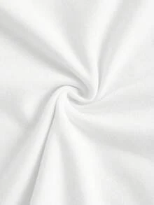 Camiseta de mujer con estampado de gato negro, cuello redondo regular, estampado de fantasía casual ligero y blanco para primavera/verano, camiseta corta de manga corta con cuello redondo y corte ajustado estilo Y2K para mujer, camisa elegante adecuada para fiestas. - Blanco - Ver 5