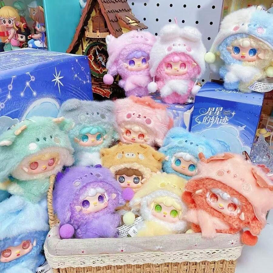 1pc Yooki Oxygen Zodiac Series Cute Japanese Style Blind Box Assembly Doll, Mysterious Surprise Doll, Collectible Handmade Model Doll For Collectors And Enthusiasts, Random Style & Random Eye Design, Suitable For Teen Learning, Adult Work & Leisure Stress Relief - The Trajectory Of Stars - View 1