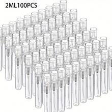 1 pieza/10 piezas/20 piezas/30 piezas/40 piezas/50 piezas/60 piezas/100 piezas Botella de spray de plástico de 2/3/4/5ML, atomizador de perfume recargable mini, recipiente para descarga de fragancias, botella rociadora de viaje unisex, adecuado como regalo para padres y amigos - Blanco - Ver 26