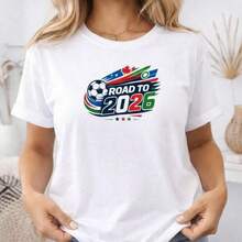 Camino a 2026, Regalo para Fanáticos del Fútbol 2026, Diseño de Camiseta (descarga digital) - Negro - Ver 1