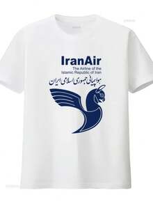 blusas para mujer IRAN AIR Iranian Airline T Shirt ALL SIZES NEW vintage Washed homme Breathable Stretched graphic Comfortable Versatile - Blanco - Ver 1