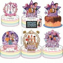 K-POP Idol Character Cake Topper 1Pc, Halloween Witch Style Dessert Decor Picks, Birthday Party Cake Insert Decor, Festival Home Party Decoration Gift - Multicolor - View 1