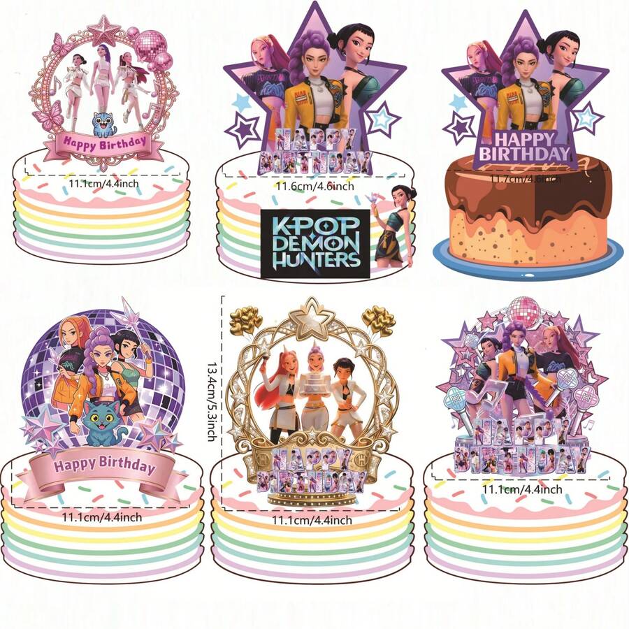 K-POP Idol Character Cake Topper 1Pc, Halloween Witch Style Dessert Decor Picks, Birthday Party Cake Insert Decor, Festival Home Party Decoration Gift - Multicolor - View 1