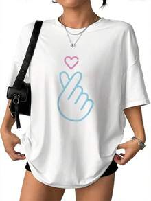 Fashion Tshirt K-Pop Fashion For Fans Of Korean K-Drama K-Pop Merchandise T-ShirtPlayeras De Mujer Algodon Blusas Frescas Para El Calor Blusas Dama Playeras De Dama Playeras Mujer Blusa Blanca Playeras Basicas De Mujer Blusas Oversize Para Dama Playeras Oversize De Mujer  Y2k Mujer Verano Camisetas De Mujer Algodón Playeras Para Mujer Blusas Casuales Para Dama Envio Nacional - Blanco - Ver 1