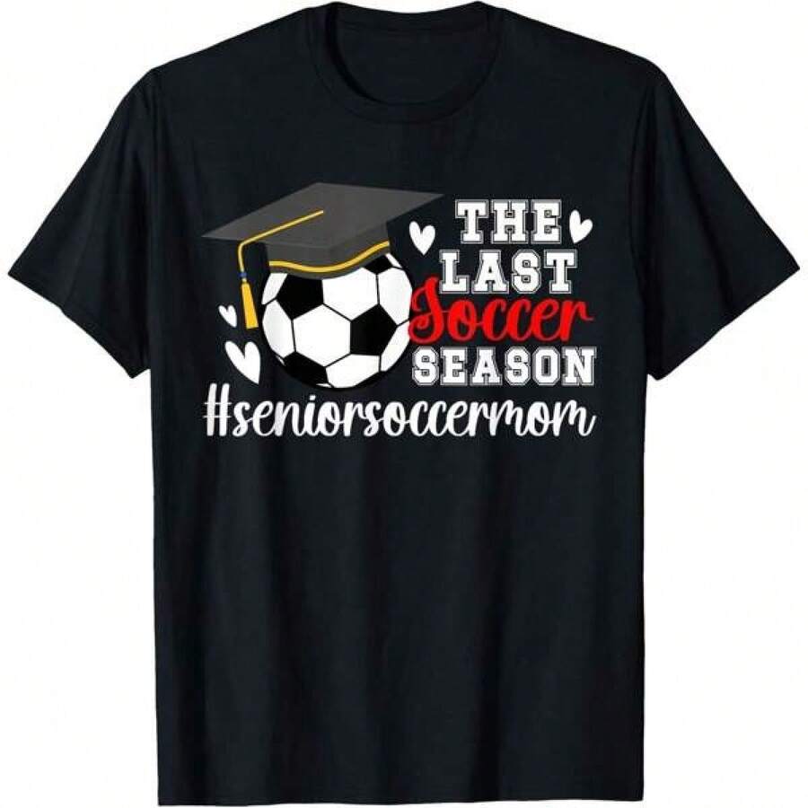 Camiseta "La Última Temporada de Fútbol, Mamá de Jugador Senior 2025" - Negro - Ver 1