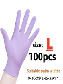 100 chiếc găng tay nitrile cao cấp dùng một lần, màu tím, dùng để lau dọn nhà cửa, chăm sóc tóc và móng, tắm cho thú cưng, làm đồ thủ công, vệ sinh nhà bếp và phòng tắm (Không có hộp đóng gói) - A - Xem 14