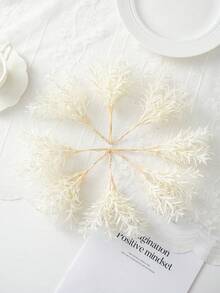 3 legături (6 tije/legătură) buchet de lavandă artificială miniatură din cedru, buchet de stuf miniatur, materiale pentru coroană DIY, ace de pin din mătase, ramuri de plante artificiale, pentru petrecere de zi de naștere, nuntă, buchet de mireasă, decor casnic în vază, grădină de birou, exterior - Multicolor - Vizualizare 8