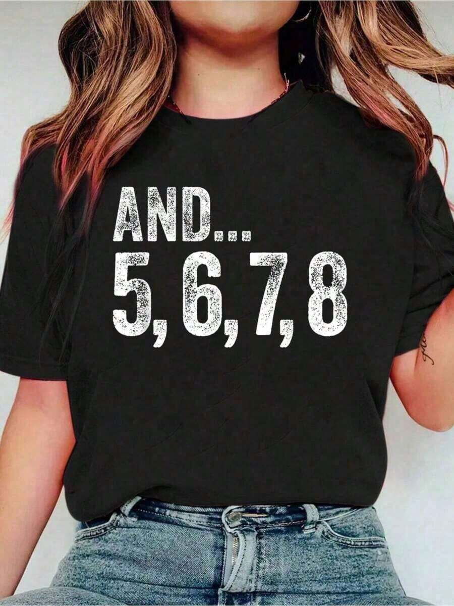 Camisetas de Regalo Divertidas para Maestros de Baile y Clases de Baile en Línea, Camiseta Casual de Moda con Estampado, Cuello Redondo, Manga Corta, Top Deportivo, Ropa de Mujer Estilo Casual Elegante/Urbano, blusas para mujer - Negro - Ver 1