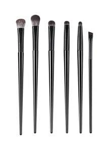 ronshadow Bộ cọ trang điểm mắt đa năng 6/10 món, kết hợp cọ tán phấn mắt + cọ vẽ chi tiết + cọ vát, chuyên dụng cho trang điểm lông mày, bọng mắt và kẻ mắt. - màu đen - Xem 13
