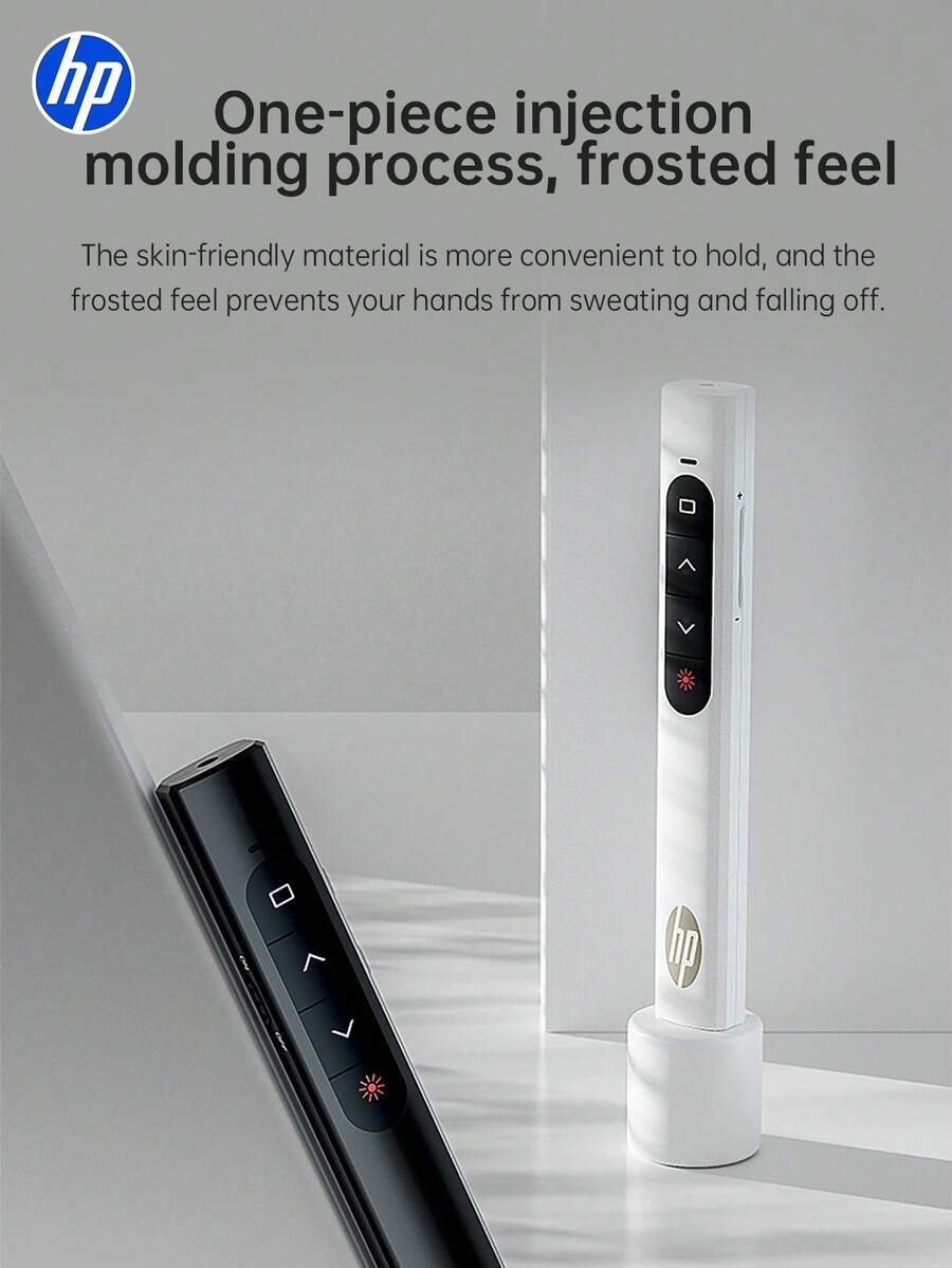 HP USB无线演示遥控器,带超链接和音量控制功能,适用于PowerPoint办公演示,兼容Keynote/PPT/PC/笔记本电脑,附赠收纳袋 - 查看 1