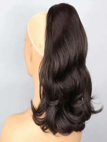 18 Inch Synthetic Curly Ponytail With Drawstring, Black Color Ponytail Hair Extensions For Women - Multicolor - View 13