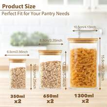 Airtight Plastic Storage Canisters, 1/2/3/4/6/12pcs Kitchen Containers With Lids, For Storing Nuts, Coffee Beans, Flour, Grains, Rice, Sugar, Tea - Clear - View 12