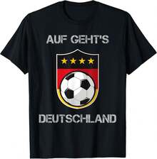 Camiseta unisex, Camiseta del equipo de fútbol de Alemania, Ropa de mujer, Blusas de mujer, Tops de mujer, Camisetas de mujer, Conjunto casual diario, Corte regular, Combinación diaria, Estampado gráfico, Conjunto casual deportivo diario, Corte regular, Combinación diaria, Estampado gráfico, Casual deportivo - Negro - Ver 1