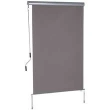 Vertical Blind, Balcony Blind 120 X 200 Cm, Grey Windproof/Privacy Screen Vertical Blind With Crank - A - View 9