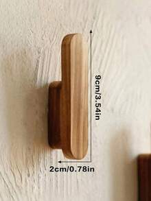Bộ 6 móc treo tường bằng gỗ mộc mạc - Dễ lắp đặt, làm thủ công, thích hợp làm giá treo áo khoác ở lối vào, phòng ngủ và phòng tắm - Giá treo đồ trang trí nhà cửa duyên dáng để treo áo choàng tắm và khăn tắm, cũng có thể dùng làm đồ trang trí Giáng sinh, món quà Giáng sinh tuyệt vời nhất năm 2025. - Màu gỗ - Xem 4