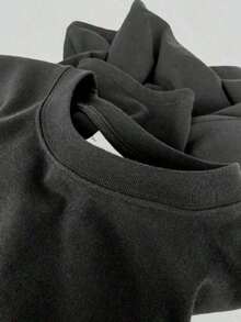 CasualBasic 1 pieza Camiseta con estampado gráfico de vacaciones en la playa para mujer, estilo casual de verano, 100% algodón, cuello redondo, corte holgado, manga corta, top cómodo para uso diario, ropa de algodón para mujer. - Negro - Ver 6
