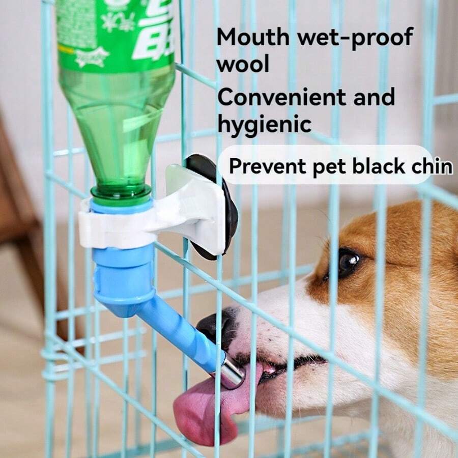 防漏不滴水小動物飲水器,可攜式懸掛式水壺,適用於大多數寵物籠,如貓狗 - 500ml - 查看 1