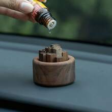 Natural Walnut Wood Car Diffuser - Fragrance Diffuser Without Heat Source, Natural Solid Wood Car & Home Fragrance Decor - A - View 8