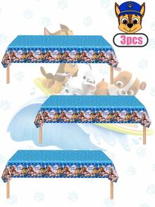Khăn trải bàn dùng một lần chủ đề Paw Patrol, nền xanh dương với hình Chase và các đồng đội, chống thấm nước và chống rò rỉ, lý tưởng cho các bữa tiệc sinh nhật, sự kiện theo chủ đề và các buổi tụ họp. - Nhiều kiểu dáng - Xem 7