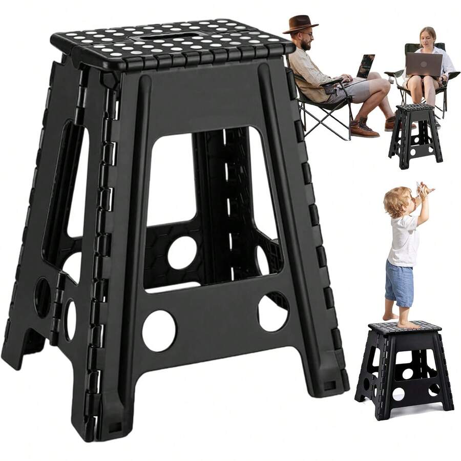 Folding Stools - Black - View 1