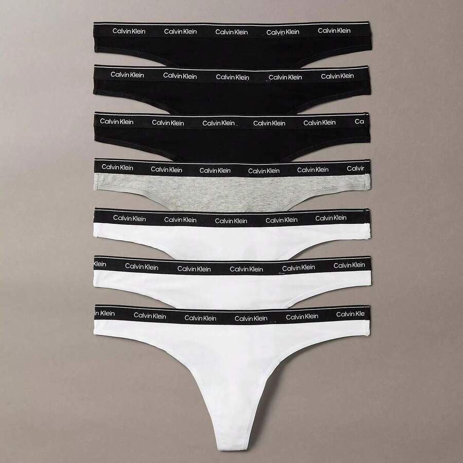 Calvin Klein CalvinKlein Icon Logo 7-Pack Thong Underwear  Women  Panties QD5319 - Đa năng - Xem 1