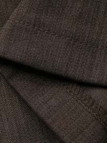 Pantalones rectos plisados de unicolor para mujer, pantalones de vestir casuales de otoño - Gris 4 - Ver 8